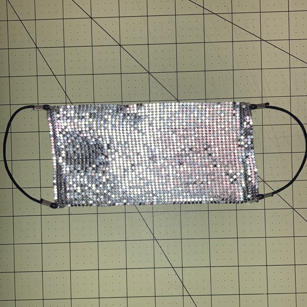 silver mesh chainmail novelty fashion mask